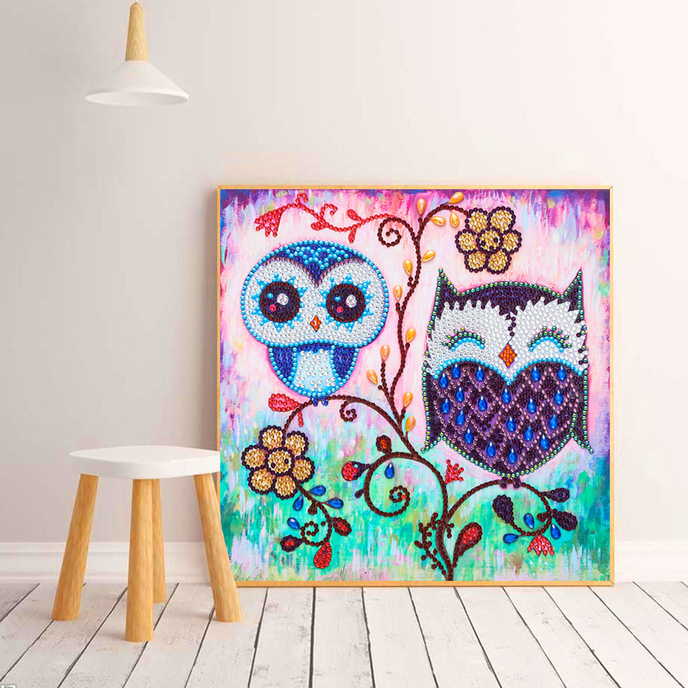 Owl - Special Shaped Drill Diamond Painting 30*30CM