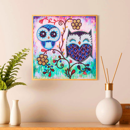 Owl - Special Shaped Drill Diamond Painting 30*30CM