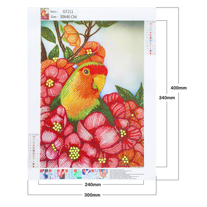 Parrot - Special Shaped Drill Diamond Painting 30*40CM