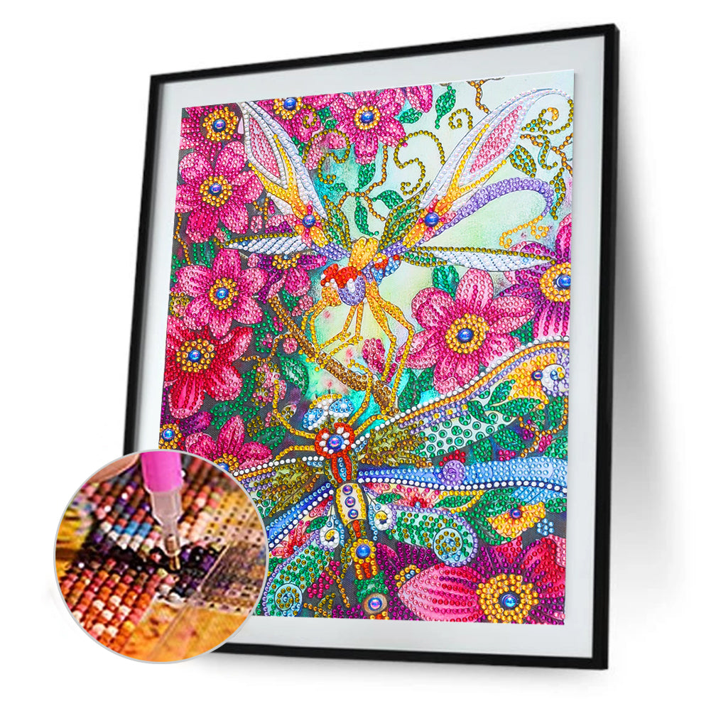 Dragonfly - Special Shaped Drill Diamond Painting 30*40CM