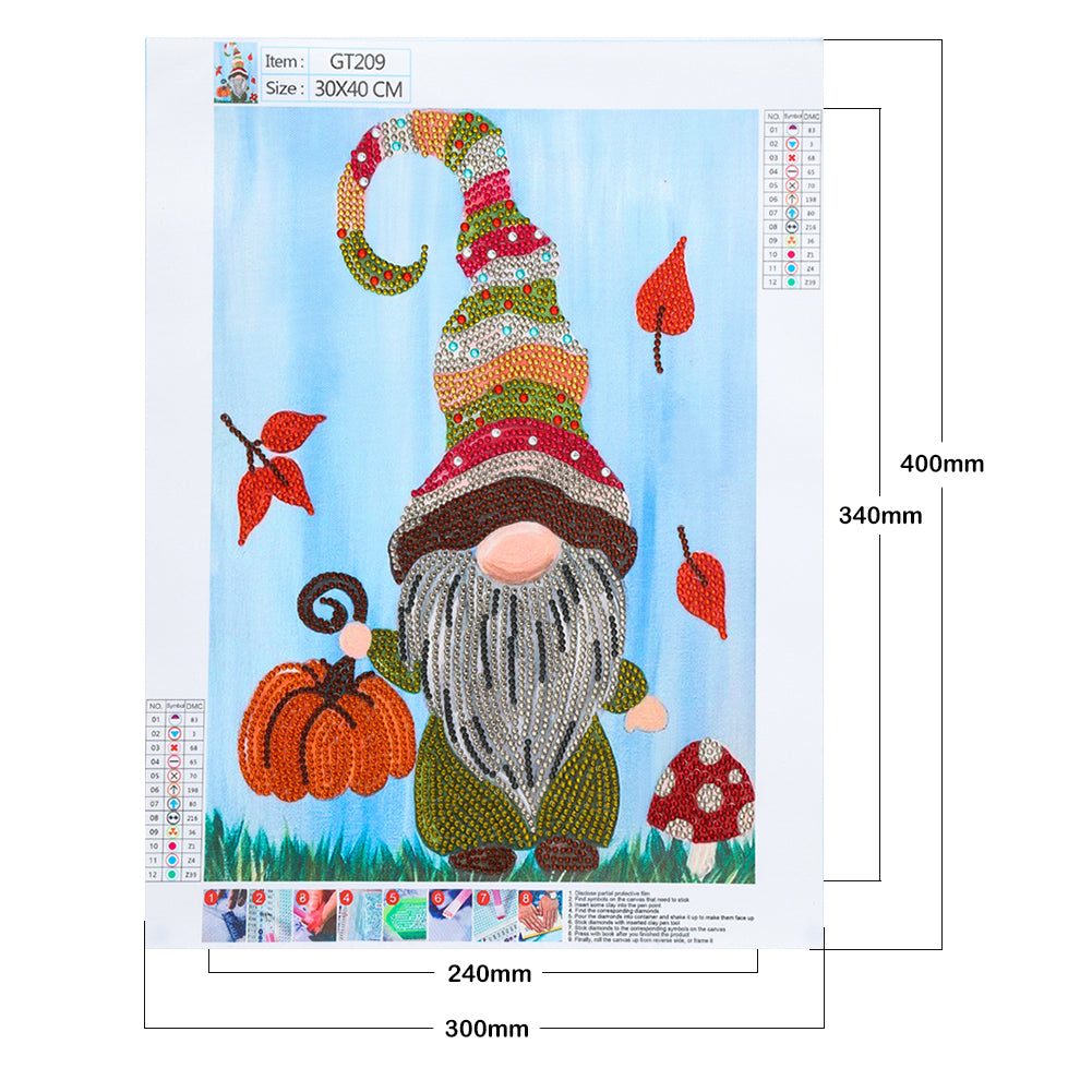 Candy Gnome - Special Shaped Drill Diamond Painting 30*40CM