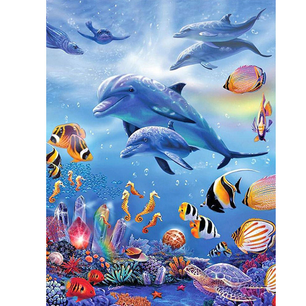 Shark - Full Round Drill Diamond Painting 30*40CM