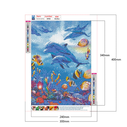 Shark - Full Round Drill Diamond Painting 30*40CM