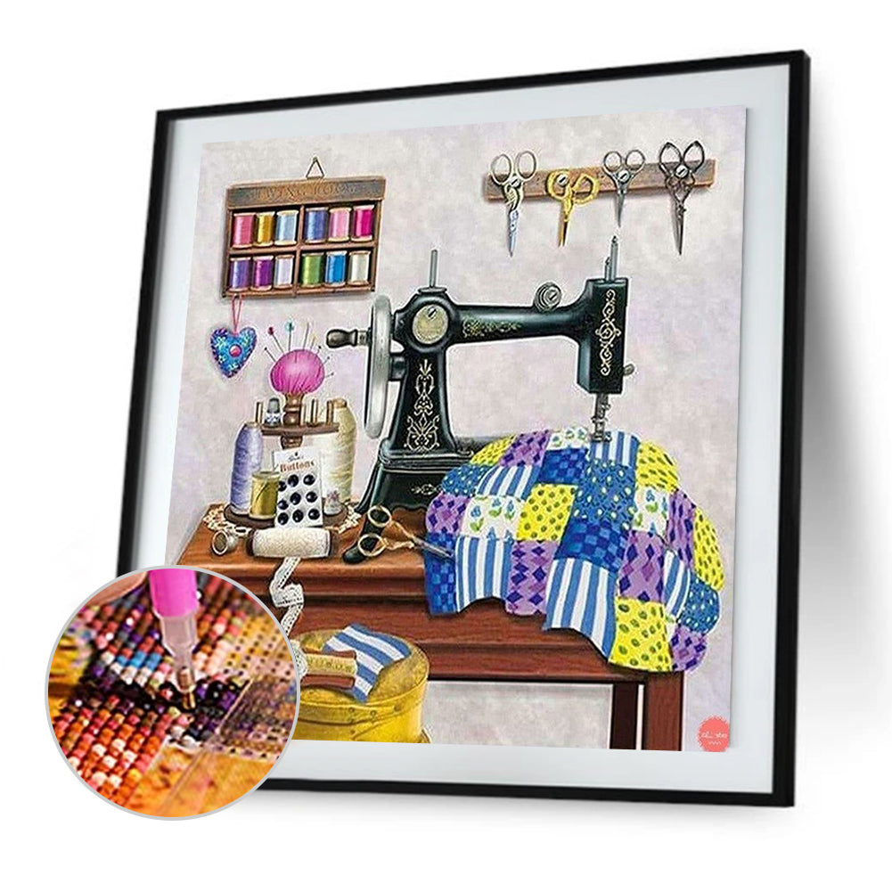 Sewing Machine - Full Square Drill Diamond Painting 30*30CM