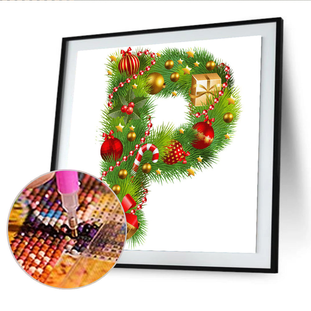 Christmas Letters - Full Round Drill Diamond Painting 30*30CM