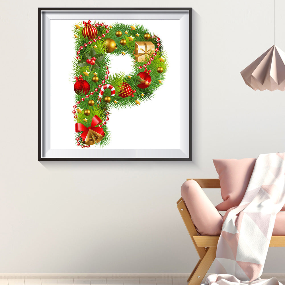 Christmas Letters - Full Round Drill Diamond Painting 30*30CM