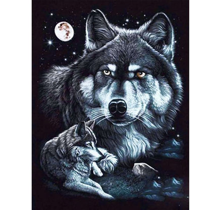 Wolf - Full Round Drill Diamond Painting 30*40CM