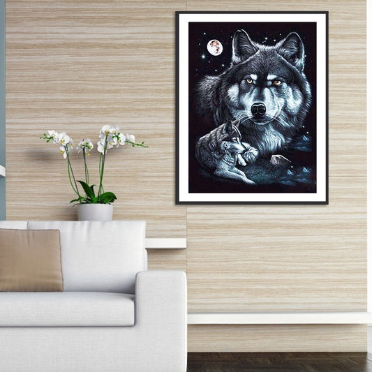 Wolf - Full Round Drill Diamond Painting 30*40CM