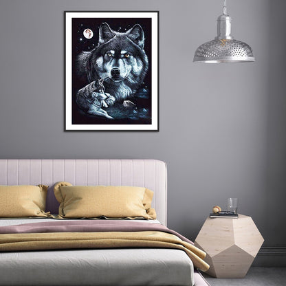 Wolf - Full Round Drill Diamond Painting 30*40CM