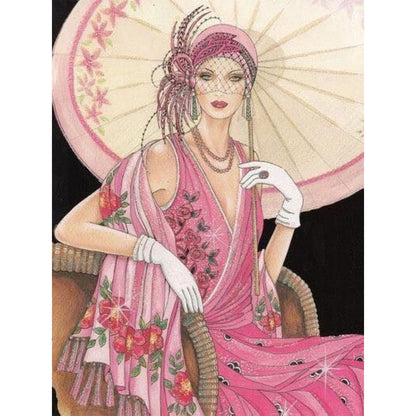 Dignified Lady - Full Round Drill Diamond Painting 30*40CM