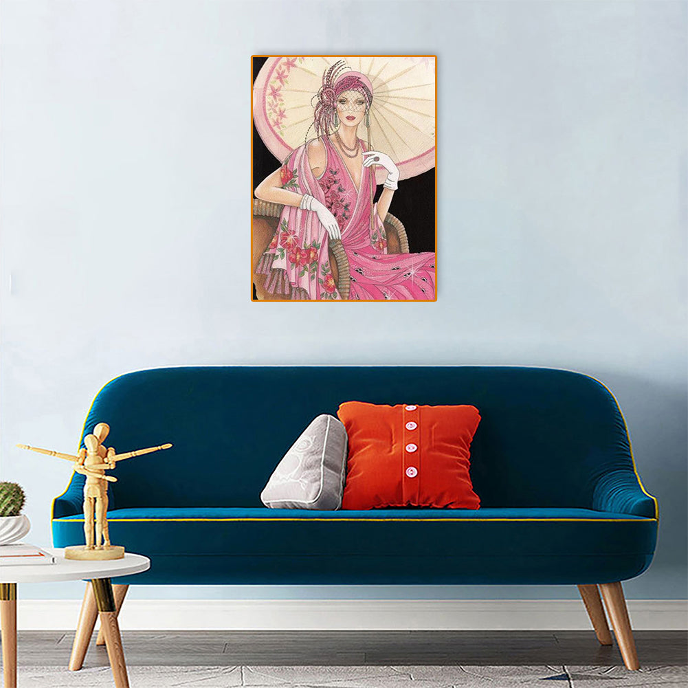 Dignified Lady - Full Round Drill Diamond Painting 30*40CM