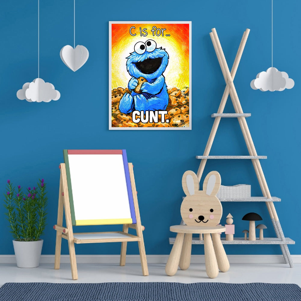 Cookie Monster - Full Round Drill Diamond Painting 30*40CM