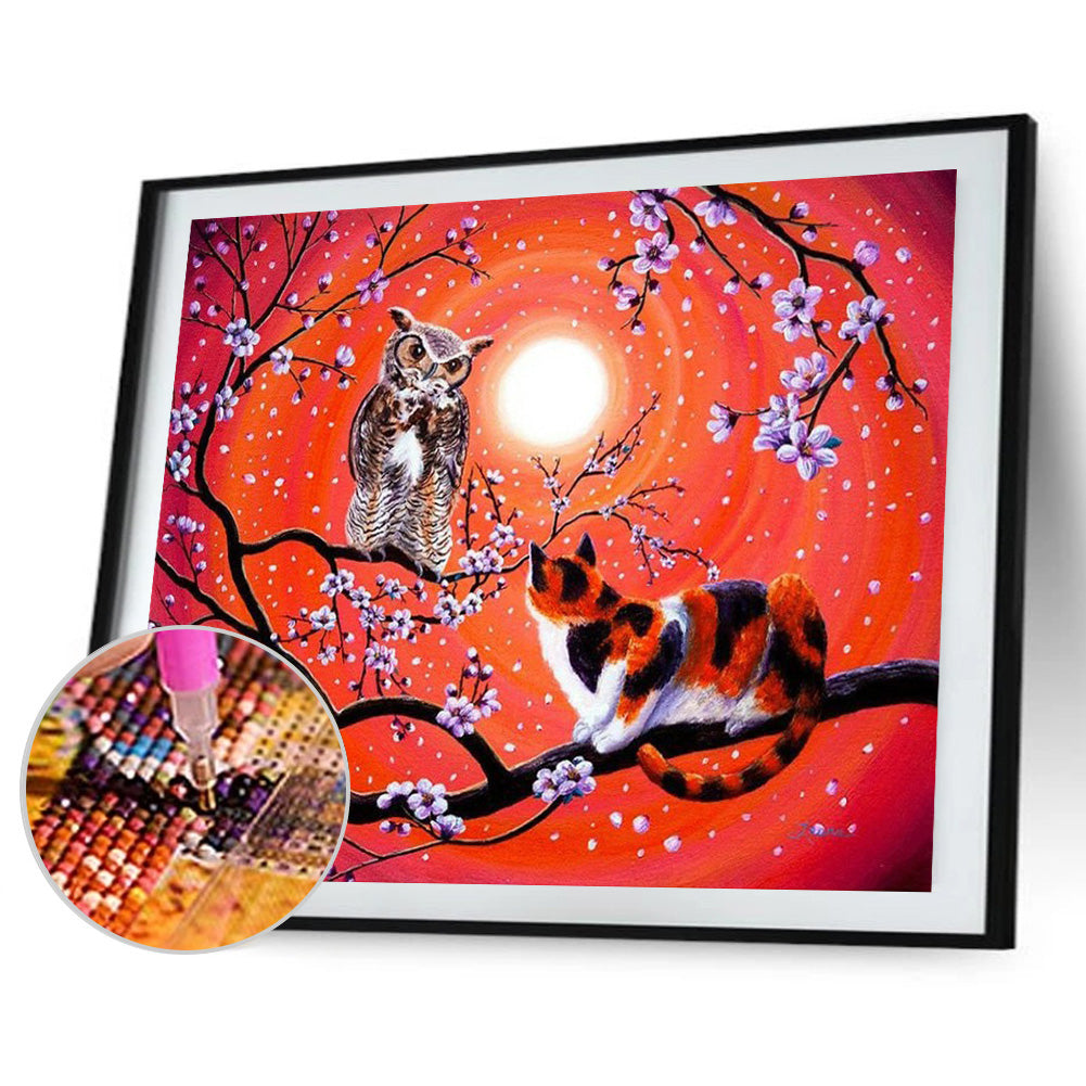 Cat Tree - Full Round Drill Diamond Painting 40*30CM