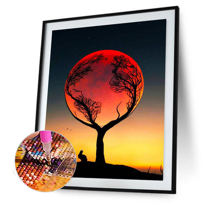 Branch Moon - Full Square Drill Diamond Painting 30*40CM