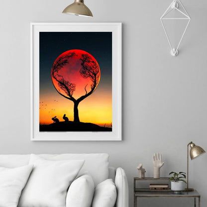 Branch Moon - Full Square Drill Diamond Painting 30*40CM