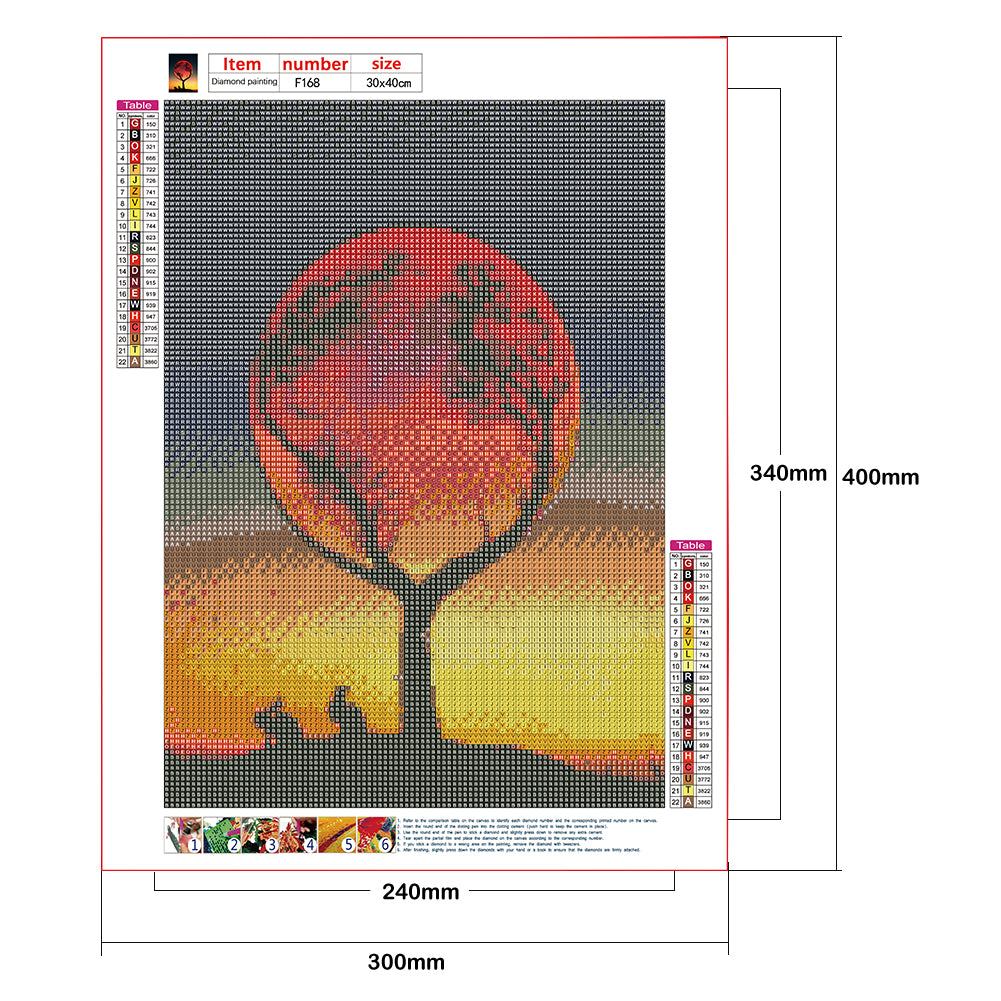 Branch Moon - Full Square Drill Diamond Painting 30*40CM