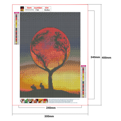 Branch Moon - Full Square Drill Diamond Painting 30*40CM