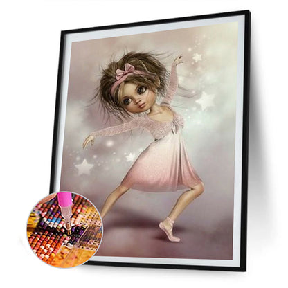 Cartoon Girl - Full Round Drill Diamond Painting 30*40CM