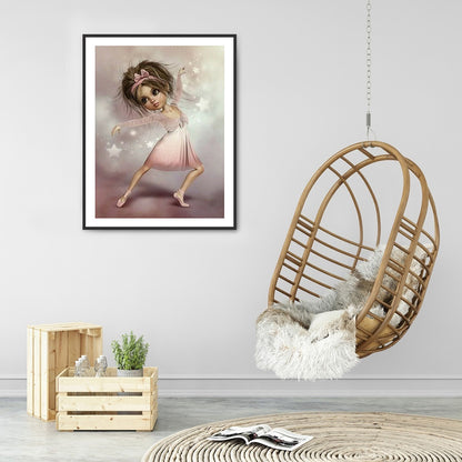 Cartoon Girl - Full Round Drill Diamond Painting 30*40CM