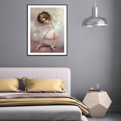 Cartoon Girl - Full Round Drill Diamond Painting 30*40CM