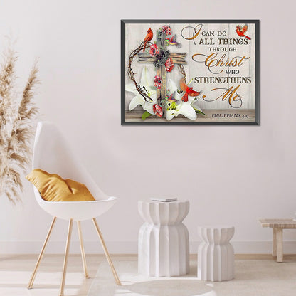 Cross Letters - Full Round Drill Diamond Painting 40*30CM