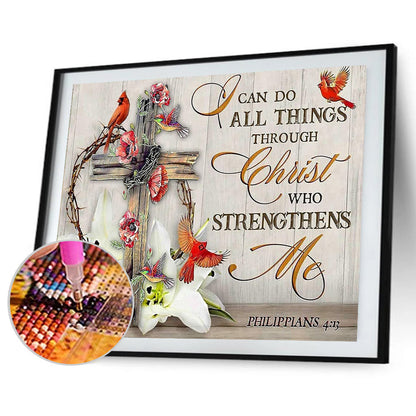 Cross Letters - Full Round Drill Diamond Painting 40*30CM