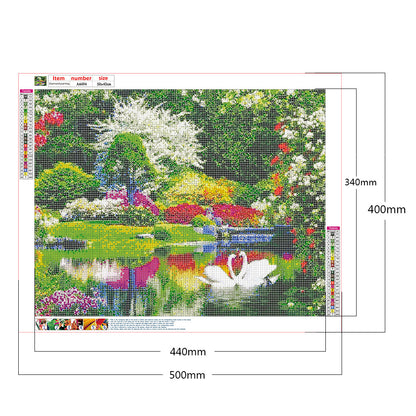 Swan Lake - Full Round Drill Diamond Painting 40*50CM