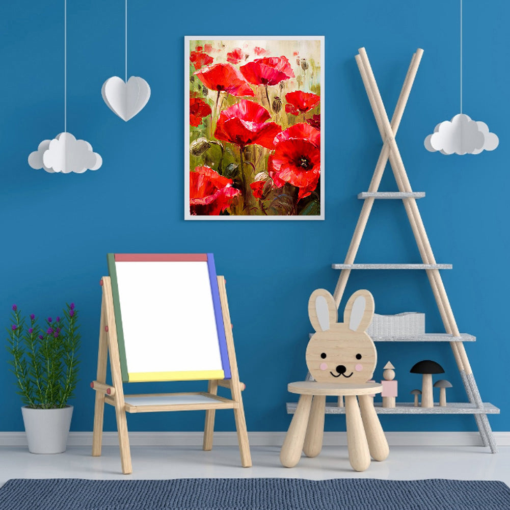 Flower - Full Square Drill Diamond Painting 30*40CM