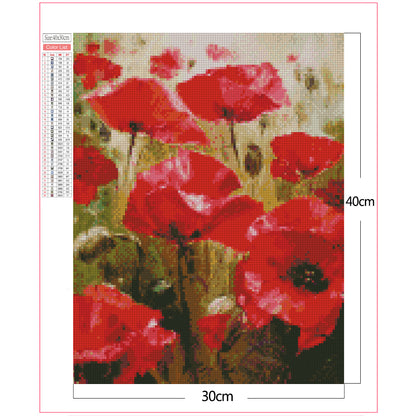 Flower - Full Square Drill Diamond Painting 30*40CM