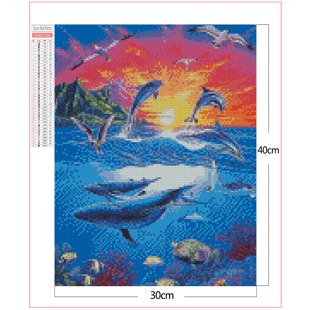 Underwater World - Full Square Drill Diamond Painting 30*40CM