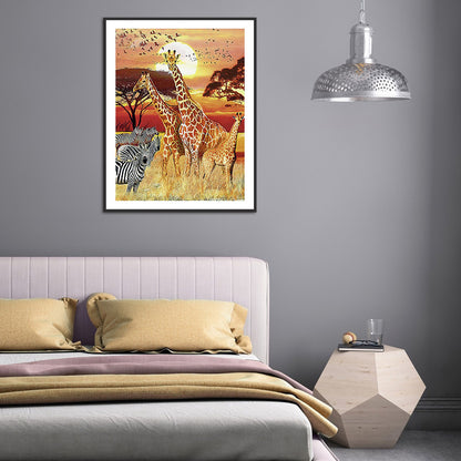 Giraffe - Full Round Drill Diamond Painting 30*40CM