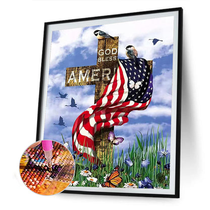 Cross - Full Round Drill Diamond Painting 40*50CM