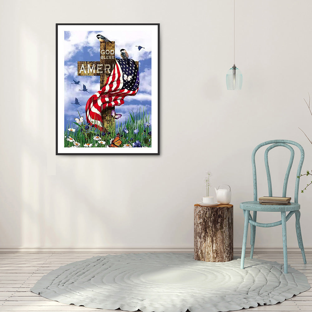 Cross - Full Round Drill Diamond Painting 40*50CM