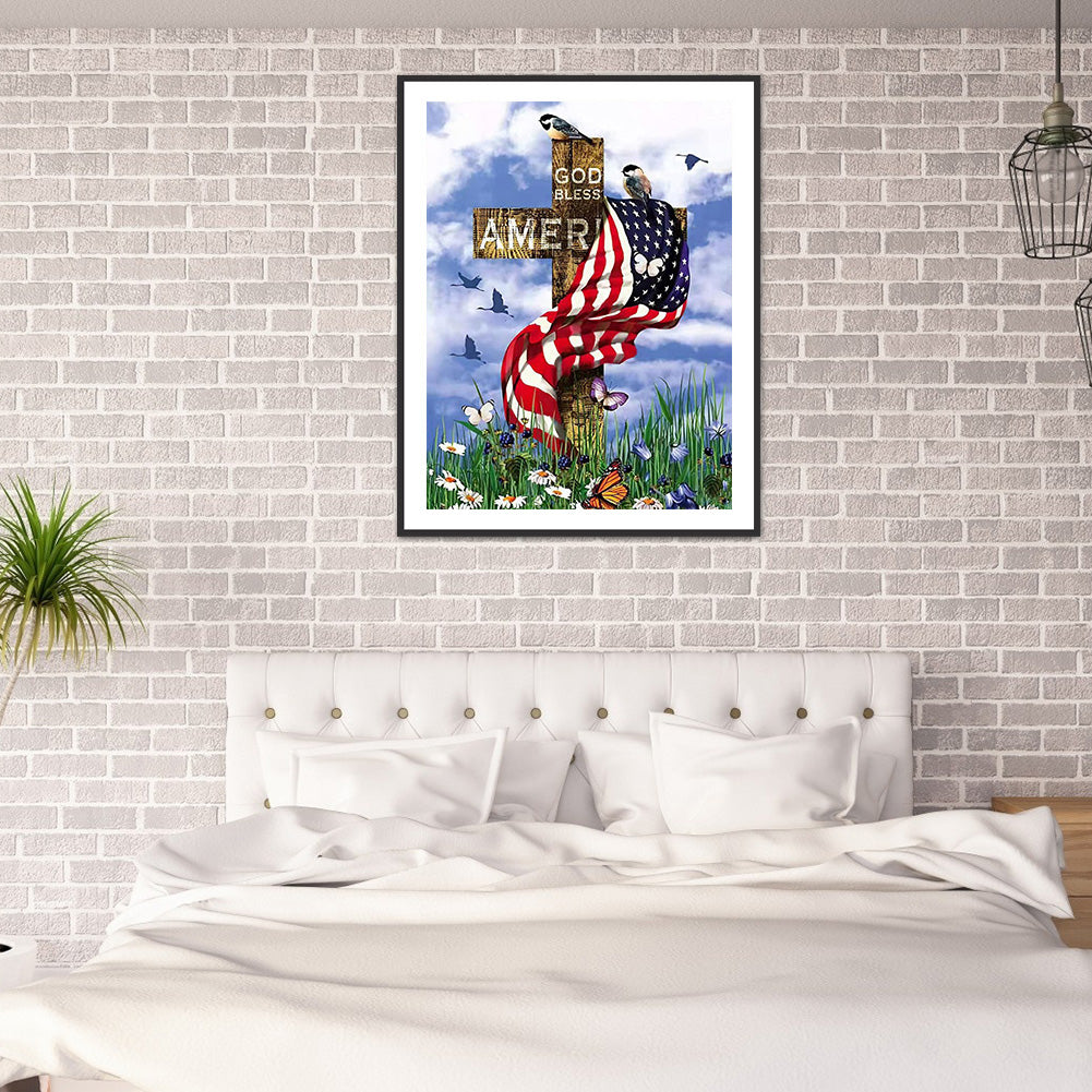 Cross - Full Round Drill Diamond Painting 40*50CM