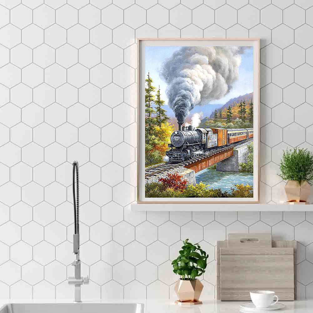 Train - Full Round Drill Diamond Painting 50*60CM