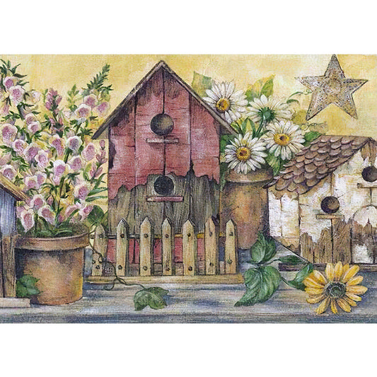 Bird House - Full Round Drill Diamond Painting 40*30CM