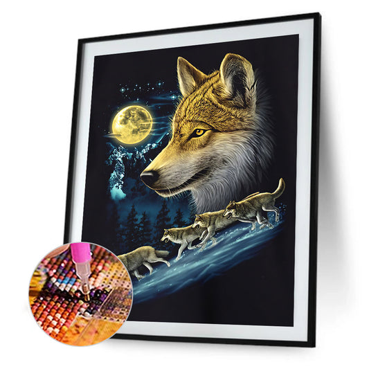 Wolf - Full Round Drill Diamond Painting 30*40CM