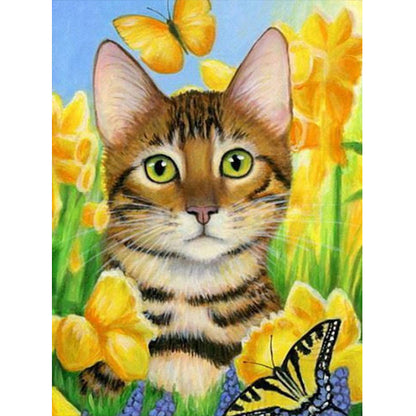 Cat - Full Square Drill Diamond Painting 30*40CM