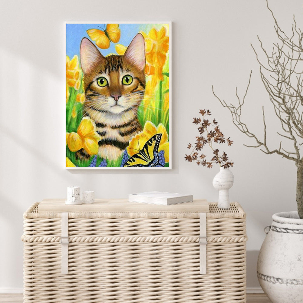 Cat - Full Square Drill Diamond Painting 30*40CM