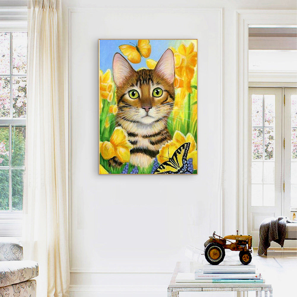 Cat - Full Square Drill Diamond Painting 30*40CM