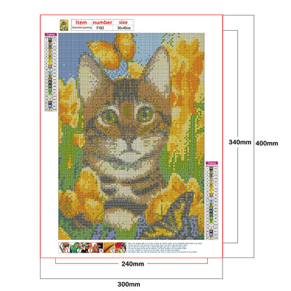 Cat - Full Square Drill Diamond Painting 30*40CM