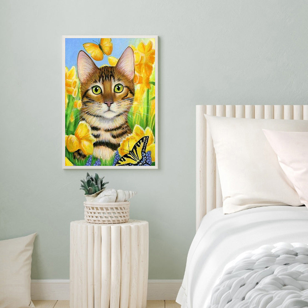 Cat - Full Square Drill Diamond Painting 30*40CM