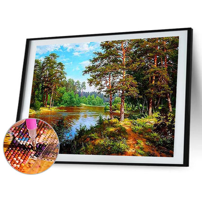 Mountain Water - Full Round Drill Diamond Painting 40*30CM