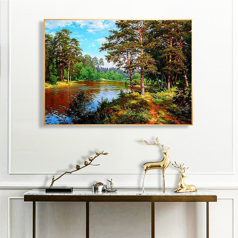 Mountain Water - Full Round Drill Diamond Painting 40*30CM