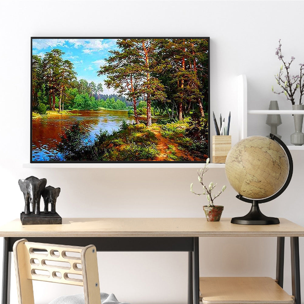 Mountain Water - Full Round Drill Diamond Painting 40*30CM