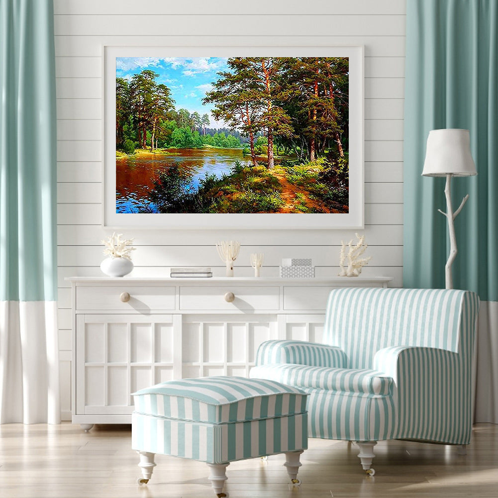 Mountain Water - Full Round Drill Diamond Painting 40*30CM