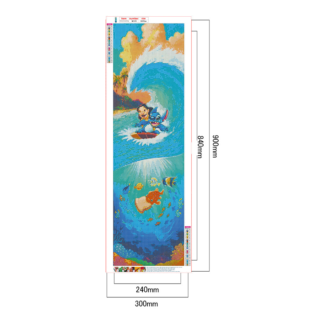 Wave Anime - Full Round Drill Diamond Painting 30*90CM