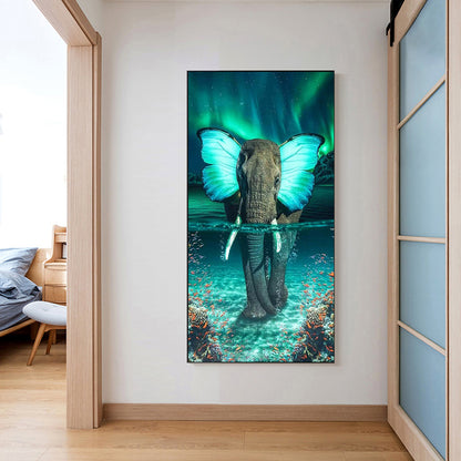 Butterfly Elephant - Full Round/Square Drill Diamond Painting 40*70CM