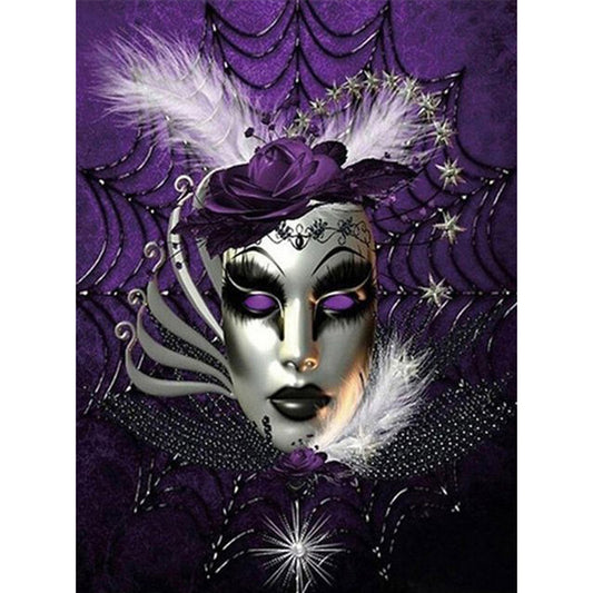 Mask Women - Full Round Drill Diamond Painting 30*40CM