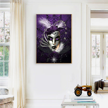 Mask Women - Full Round Drill Diamond Painting 30*40CM